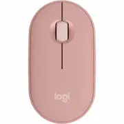 Logitech Pebble 2 M350s Mouse - Bluetooth - USB - Optical - 3 Button(s) - Tonal Rose - Wireless - 4000 dpi - Scroll Wheel