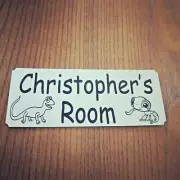 PERSONALISED KIDS CHILDREN'S DOOR SIGN NURSERY ROOM SIGN LASER ENGRAVED PLAQUE
