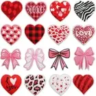 Heart Bowknot Applique Iron On/Sew on Patches for Clothes Dress Jackets Jeans