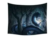 Fantasy Art Forest Dragon Tapestry