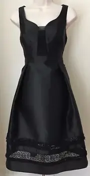 Nicole Miller New York Mikado Fit & Flare Midi Dress NWT Sz 2