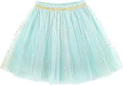 [Camilife] Baby Toddler Kids Girls Tutu Skirt Starry Sky Sequins Princess Skirt Mini Skirt Tulle Skirt Ballet Skirt with Elastic Waistband Lovely for 2-12 Years Old