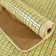 Rattan Mat Bed, Folding Cooling Cushion Mat,Breathable Smooth Wear Bamboo Mahjong Mat(70x90cm(2.29x2.95ft))
