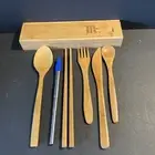 Bamboo Utensils Cutlery Set Mc Box Reusable Cutlery Travel Set Eco-Friendly NEW