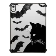 iPad 10.9-inch (10th gen) iPad Impact Case Black cat and starry night bats - Halloween