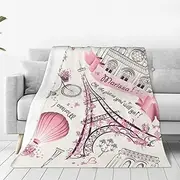 Dog and Paris Towe Ultra-Soft Micro Fleece Blanket - Cozy and Lightweight Seasons