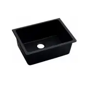 Black Granite Quartz Stone Undermount Kitchen Sink Single Bowl 635*470*241mm