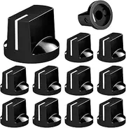 DAIERTEK Guitar Pedal Knobs 6.35MM Davies 1510 Control AMP Effect Pedal Knob 1/4 with Set Screw for Electric Guitar Potentiometer Black - 12PCS