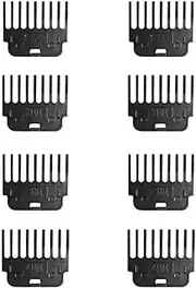 8 Pack Clipper Guards Set Hair Clipper Guide Comb 1.5mm 2mm 3mm 4mm Snap-on Attachment Limit Combs for 28mm Height T Blade Trimmer Vintage T9 Cordless Shaver Edger Detailer Outliner