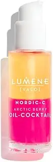 Lumene Nordic-C [Valo] Arctic Berry Face Oil - Antioxidant-Rich, Hydrating Serum with Vitamin C, Vitamin E & Hyaluronic Acid - Replenishes and Plumps Dry Skin - Vegan Skin Care (30 ml)