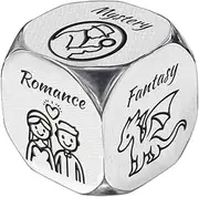 UNICRAFTALE Film Genre Theme Activity Decision Dice Stainless Steel Anniversary Date Night Dice with Gifts Box for Husband Wife Friend Valentines Day Gifts