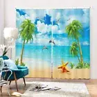 Big Sea Level Starfish 3D Curtain Blockout Photo Printing Curtains Drape Fabric