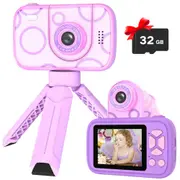 32GB Kids Camera Toys for Boys Girls Children 1080P HD Digital Camera with Flip-up Lens for Selfie and Video Christmas Birthday Party Gifts
