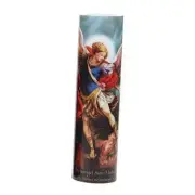 St. Micheal Flameless LED Devotional Prayer Candle with Automatic St Michael