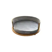 Rumi Round Pet Bed Medium Velvet Grey