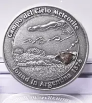 CAMPO DEL CIELO METEORITE in COLLECTORS COIN NUMBER 0032 MT222