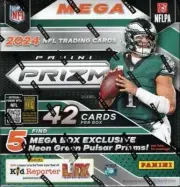 2024 NFL Prizm Football (42 Cards Per Mega Box) New Panini