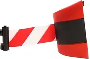 Retractable Queue Barrier Belt, Wall Mount Queue Rope Barrier Strut Retractable 5m Magnetic Belt Length for Area Separation for Management