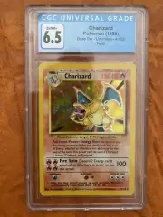 Pokemon Base Set Charizard CGC 6.5 (PSA, BGS)