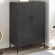 Highboard Black 68x39x101.5 cm Steel,Buffets & Sideboards-843108