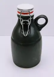 New Portland Growler Co PGC 32oz "Growlette", Ceramic Loop Handle, Black HTF Gem
