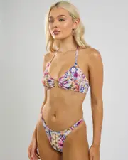 [Topanga] Topanga Women's Honor Ring Bralette Bikini Top Size 12 12 Multicolor