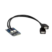 1Pack Mini PCI-E PCI Express to 5 Pin Dual USB 2.0 Adapter Riser Card Extender x