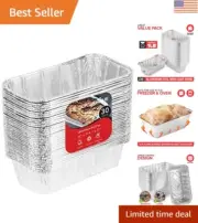 1 Lb Aluminum Foil Mini Loaf Pans 30 Pack Disposable Small Loaf Pan – 1 Pound...