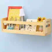 Floating Wall Shelf, Bookshelf for Nursery, Set of 1 Natural Wood Floating Shelf