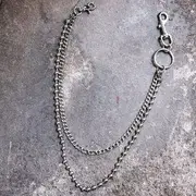 Layered Alloy Pants Chain Silver - One Size