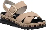 [Rieker] Women's Wedge Adjustable Strap Sandal