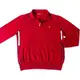 專櫃品牌以真YIZHEN紅色休閒有領半拉鍊長袖POLO針織衫 L號
