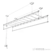 在飛比找樂天市場購物網優惠-伊智佳四桿升降晾衣架手搖雙桿涼被曬衣架家用手動陽臺頂裝晾衣桿