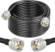 XRDS -RF RG58 Coax CB Cable 50FT, 50 Ohm with PL-259 UHF Male Connectors – Flexible & Durable Coaxial Cable for CB Radio, Ham Radio, Antenna, SWR Meter, SDR