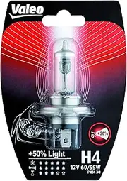 Valeo Halogen light bulb, H4 + 50% light blister x1, 32510