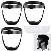 3 xFull Face Super Protective Mask Anti-Fog Shield Safety Transparent Head Cover