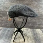 NWT Dockers Mens Warm Winter Herringbone Wool Newsboy Cabbie Hat Cap Ear Flaps