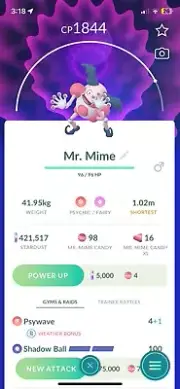 Mr. Mime Pokemon PoGo Trade *Read Description* Safe and Fast