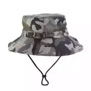 Kid's Army Green Camouflage Bucket Sun Protection Hat