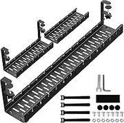 55CM Extendable Under Desk Cable Management Tray, Metal Tray for Under Desk Cord Management with Clamp, Extendable Power Strip Holder for Organising Wires and Cables.