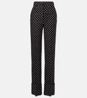 [Valentino] Valentino Polka-dot straight pants AU 18 black