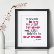 Dr Seuss Inspirational Wall Art Print Motivational Quote Poster Decor Gift her