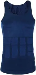 Mens Workout Compression Shirts - Gym Tummy Slimming Shapewear Tight Waist Trainer Vest Underwear for Parties