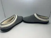 Clarks Indoor Outdoor Light Gray Slipper Wool Mule Sherpa Fur Lined Clog 10M