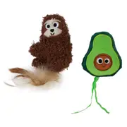 Mad Cat Sloth O Cado Plush 2 Pack Cat Toy