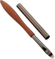 COMPUKAS Nail Smudge Pen Nail Brushes Hand Brush for Men Salon Gel Pens Home Nail Pen Home Striping Tools Hand Nail Brush Fine Line Doodle Polish Striping Brushes Gel Polish Pens Brown Wood