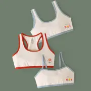 Little Girls' Training Bra 2 PACK Starter Sports Cotton Crop Cami Bralette