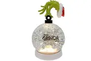 Cotton Candy - Xmas Dr. Seuss The Grinch Hand Led White Snow Bauble