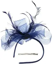[NOLITOY] Hairband Hair Clip Dark Headband with Clips Tea Party Hats for Women Hat for Women Beaded Bachelorette Party Headband Hat Women Hat Headbands Hat Women Black Mesh
