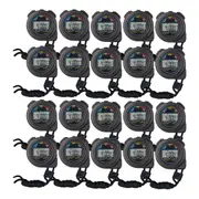 20x Stop Watch Digital Handheld Multi-Function Professional Electronic Chronograph Sports Stopwatch Timer Alarm Feature LCD Competition Referee